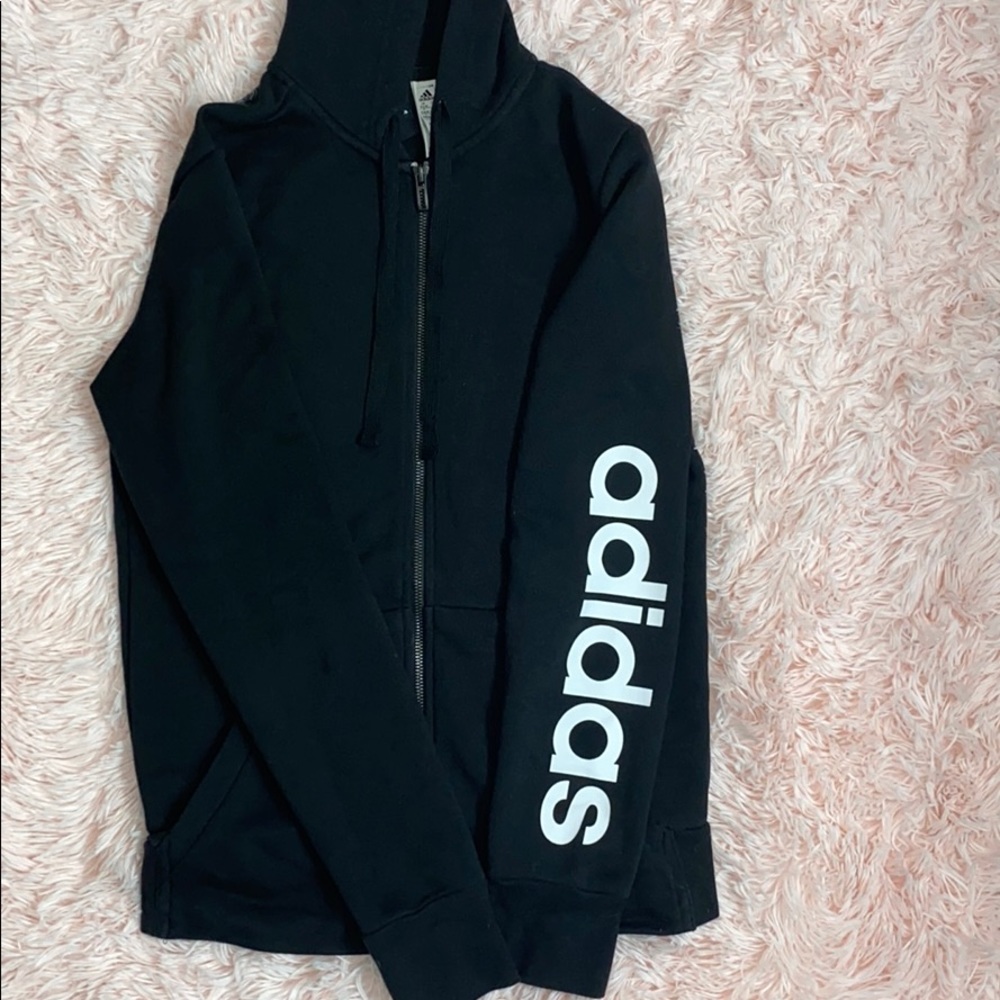 ✨Adidas Zip Up Black Hoodie✨